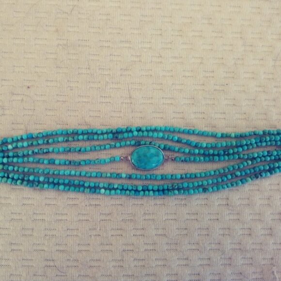 Mine Finds by Jay King Turquoise 7 Strand Bracelet - Picture 7 of 9